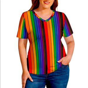 Womens rainbow blouse